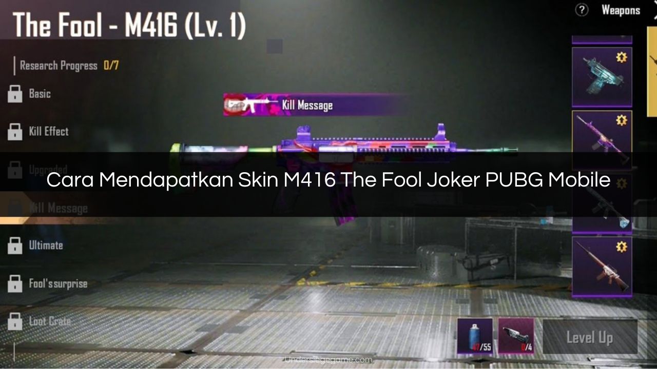 Cara Mendapatkan Skin M416 The Fool Joker PUBG Mobile