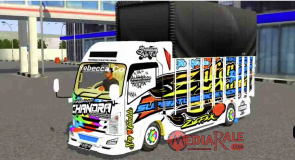 download mod bussid truck canter full strobo 5