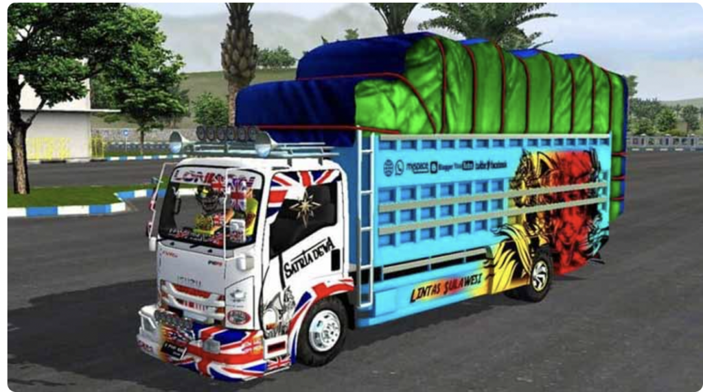 download mod bussid truck isuzu muatan berat