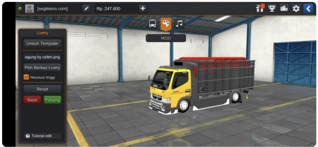 download mod bussid truck towing angkut truk ayam