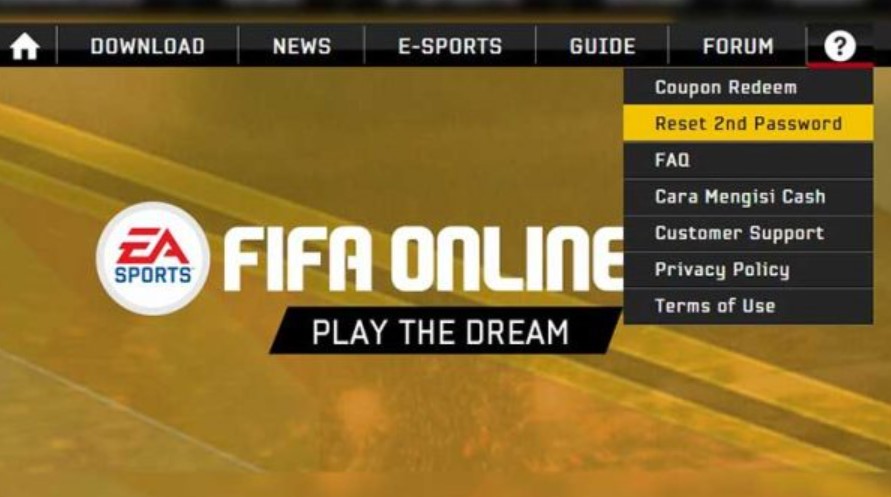 Cara Mengganti Password Ke 2 FIFA Online 3