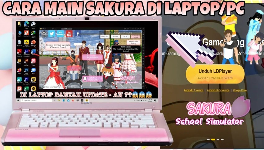Cara Main Sakura School Simulator di Laptop